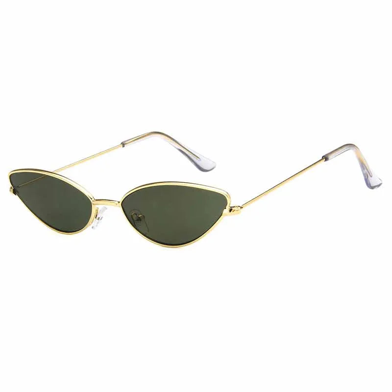 Popular Small Cat Eye Metal Women Sunglasses Stylish Brand Design Men Sunglass Outdoor Driving Travel Shades Female UV400 Lentes