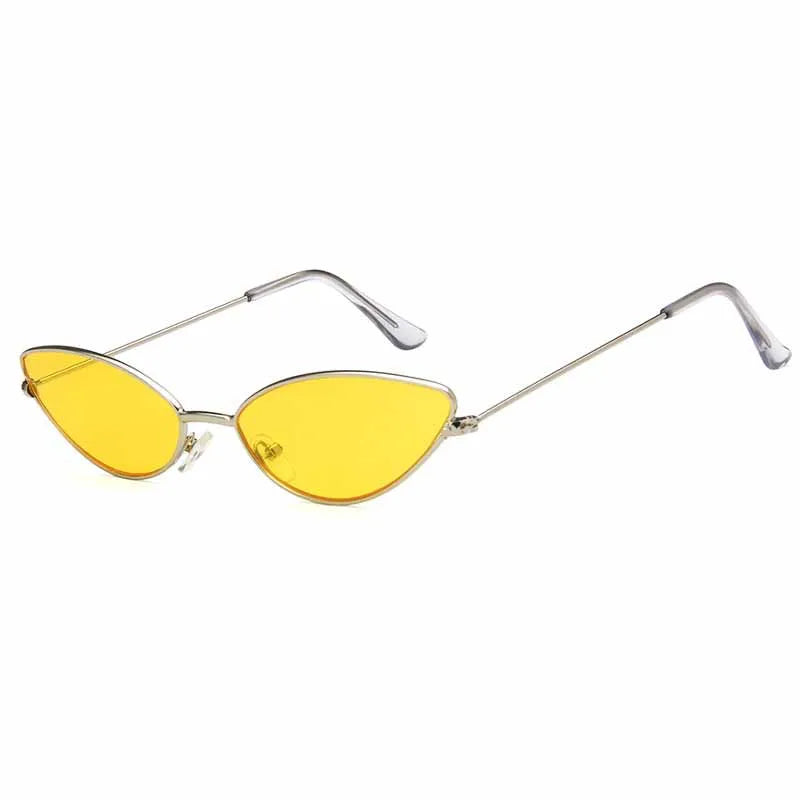 Popular Small Cat Eye Metal Women Sunglasses Stylish Brand Design Men Sunglass Outdoor Driving Travel Shades Female UV400 Lentes